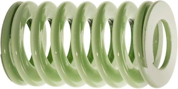 Associated Spring Raymond - 3/4" Hole Diam, 3/8" Rod Diam, 5-1/2" Free Length, Light Green Die Spring - 123 Lb Max Deflection, 4" Max Deflection, Ultra Light Duty, Chromium Alloy Steel - A1 Tooling