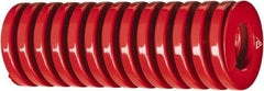 Associated Spring Raymond - 1-1/4" Hole Diam, 5/8" Rod Diam, 10" Free Length, Red Die Spring - 968 Lb Max Deflection, 3.5039" Max Deflection, Heavy Duty, Chromium Alloy Steel - A1 Tooling