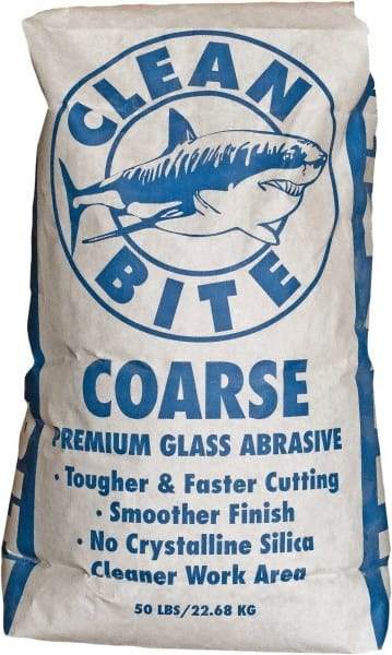 NC Minerals - Coarse Grade Angular Crushed Glass - 20 to 40 Grit, 50 Lb Bag - A1 Tooling