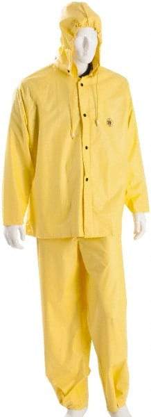 MCR Safety - Size 5XL, Yellow, Rain, Disposable Encapsulated Suit - Detachable Hood, Take Up Snaps Ankle, Take Up Snaps Wrist - A1 Tooling