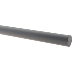 Made in USA - 5' Long, 3-1/4" Diam, PVC Plastic Rod - Gray - A1 Tooling