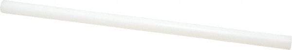 Made in USA - 4' Long, 8" Diam, Polyethylene (UHMW) Plastic Rod - White - A1 Tooling