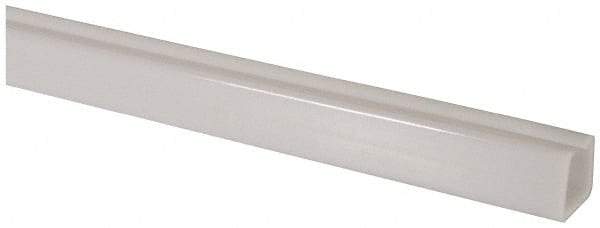 Made in USA - 1/8 Inch Thick, Polyethylene (UHMW), C Rail Wear Strip - 1 Inch Inside Width x 1/2 Inch Opening Width - A1 Tooling