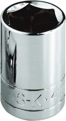 SK - 1-1/4", 1/2" Drive, Standard Hand Socket - 6 Points, Steel, Chrome Finish - A1 Tooling