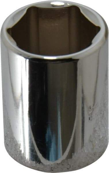 Proto - 1/2" Drive, Standard Hand Socket - 6 Points, 1-1/2" OAL, Chrome Finish - A1 Tooling