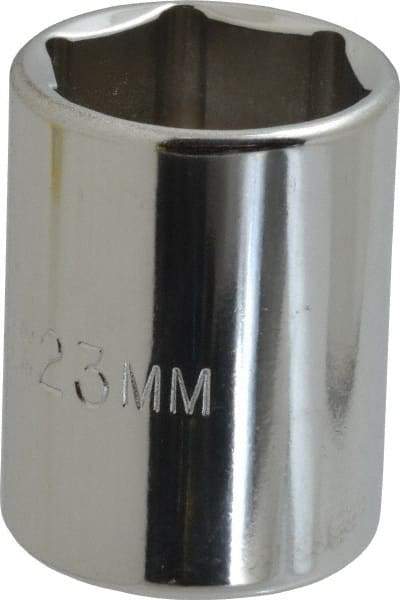 Proto - 1/2" Drive, Standard Hand Socket - 6 Points, 1-1/2" OAL, Chrome Finish - A1 Tooling