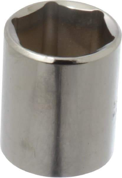 Proto - 1/2" Drive, Standard Hand Socket - 6 Points, 1-1/2" OAL, Chrome Finish - A1 Tooling