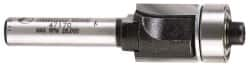 Amana Tool - 1/2" Cut Diam, 1/2" Length of Cut, 2 Flute Flush Trim Edge Profile Router Bit - Carbide-Tipped, 1/4" Shank Diam, 1-31/32" OAL, Uncoated - A1 Tooling