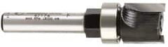 Amana Tool - 1/2" Cut Diam, 1/2" Length of Cut, 2 Flute Pattern-Cutting Edge Profile Router Bit - Carbide-Tipped, 1/4" Shank Diam, 1-15/16" OAL, Uncoated - A1 Tooling