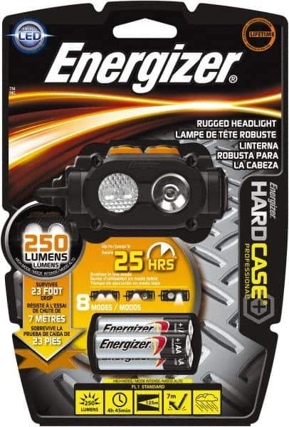 Energizer - 2 Red, Green, White LED Bulb, 160 Lumens, Hands-free Flashlight - Black, Gray Plastic Body, 3 AA Alkaline Batteries Included - A1 Tooling