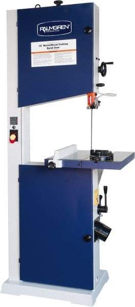 Palmgren - 18" Throat Capacity, Variable Speed Pulley Vertical Bandsaw - 45, 65, 90, 110, 155, 215, 3,000 SFPM, 1.5 hp, Single Phase - A1 Tooling