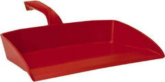 Vikan - 12-1/2" Wide Handheld Dustpan - Plastic Body, 4-1/2" Handle, Red - A1 Tooling