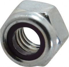 Value Collection - 5/16-18 UNC Grade B Hex Lock Nut with Nylon Insert - 1/2" Width Across Flats, 11/32" High, Zinc-Plated Finish - A1 Tooling