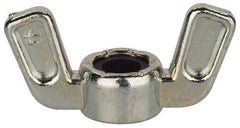 Value Collection - 5/16-18 UNC, Zinc Plated, Zinc Alloy Nylon-Insert Locking Wing Nut - Grade 2, 1-1/2" Wing Span, 0.718" Wing Span - A1 Tooling