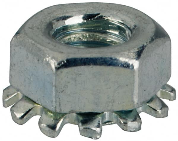 Value Collection - M3x0.5, Zinc Plated, Steel Hex Nut with External Tooth Washer - 6.5mm Washer Diam, 5.5mm Width Across Flats - A1 Tooling