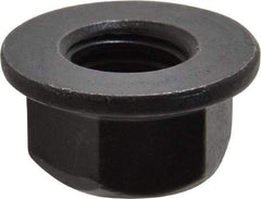 Value Collection - 1/2-13 UNC Grade G Hex Flange Lock Nut with Distorted Thread - 3/4" Width Across Flats, 27/64" High, Phosphate & Oil Finish - A1 Tooling