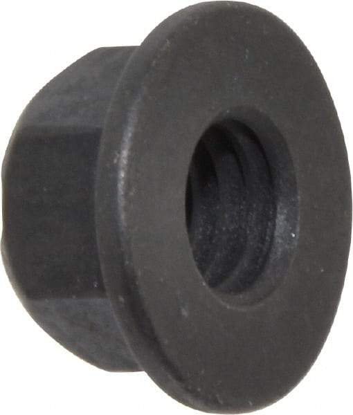 Value Collection - 3/8-16 UNC Grade G Hex Flange Lock Nut with Distorted Thread - 9/16" Width Across Flats, 27/64" High, Phosphate & Oil Finish - A1 Tooling