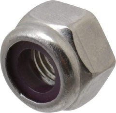 Value Collection - 1/4-28 UNF 18-8 Hex Lock Nut with Nylon Insert - 7/16" Width Across Flats, 5/16" High - A1 Tooling