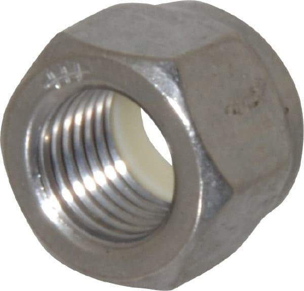 Value Collection - 3/8-24 UNF 18-8 Hex Lock Nut with Nylon Insert - 9/16" Width Across Flats, 29/64" High, Uncoated - A1 Tooling