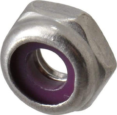 Value Collection - #10-32 UNF 18-8 Hex Lock Nut with Nylon Insert - 3/8" Width Across Flats, 3/16" High, Uncoated - A1 Tooling