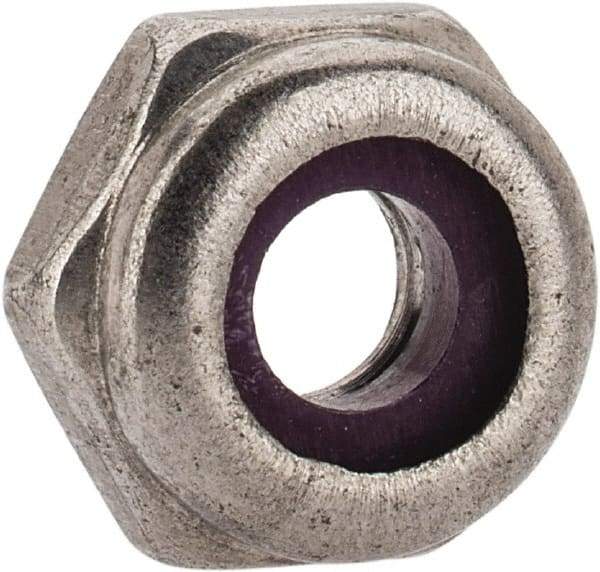 Value Collection - #10-24 UNC 18-8 Hex Lock Nut with Nylon Insert - 3/8" Width Across Flats, 3/16" High, Uncoated - A1 Tooling