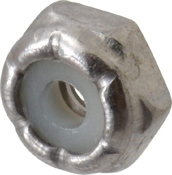 Value Collection - #4-40 UNC 18-8 Hex Lock Nut with Nylon Insert - 1/4" Width Across Flats, 1/8" High - A1 Tooling