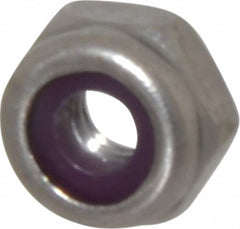 Value Collection - #8-32 UNC 18-8 Hex Lock Nut with Nylon Insert - 11/32" Width Across Flats, 3/16" High, Uncoated - A1 Tooling