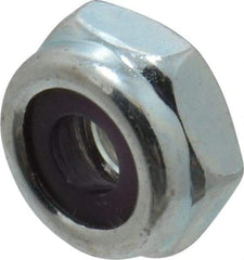 Value Collection - #10-24 UNC Grade 2 Hex Lock Nut with Nylon Insert - 3/8" Width Across Flats, 3/16" High, Zinc-Plated Finish - A1 Tooling