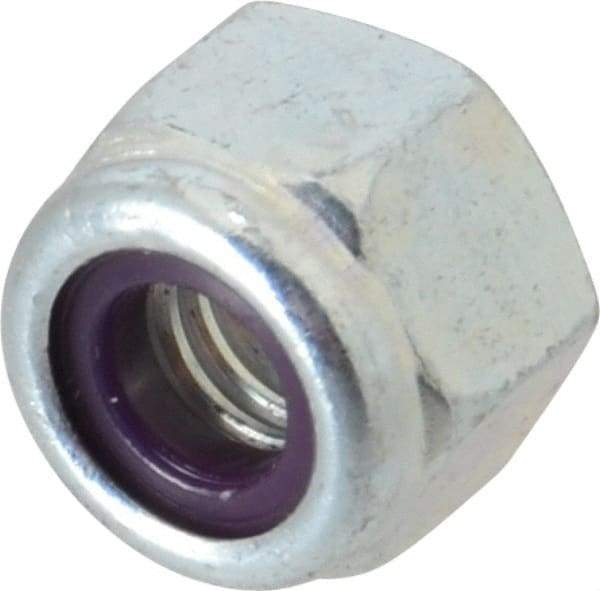 Value Collection - 5/16-18 UNC Grade 2 Heavy Hex Lock Nut with Nylon Insert - 9/16" Width Across Flats, 7/16" High, Zinc-Plated Finish - A1 Tooling