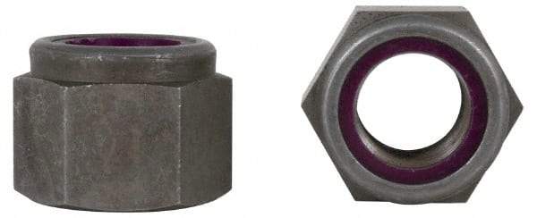 Value Collection - 1-1/4 - 7 UNC Grade 2 Heavy Hex Lock Nut with Nylon Insert - 2" Width Across Flats, 1-41/64" High, Zinc-Plated Finish - A1 Tooling