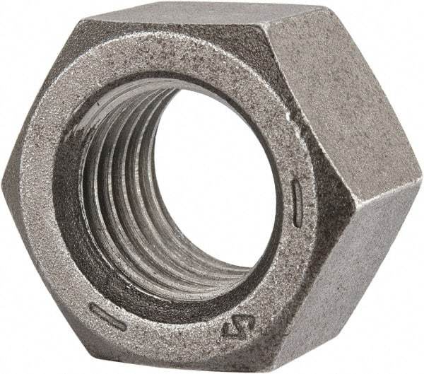 Value Collection - 1-1/8 - 7 UNC Steel Right Hand Hex Nut - 1-11/16" Across Flats, 0.999" High, Uncoated - A1 Tooling