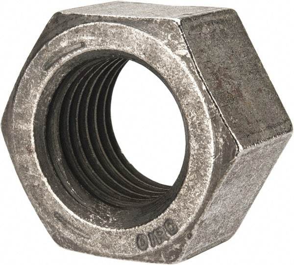 Value Collection - 1-1/2 - 6 UNC Steel Right Hand Hex Nut - 2-1/4" Across Flats, 1.317" High, Uncoated - A1 Tooling