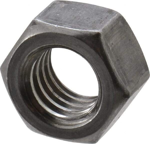 Value Collection - 3/8-16 UNC Steel Right Hand Hex Nut - 9/16" Across Flats, 21/64" High, Uncoated - A1 Tooling