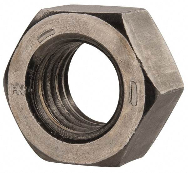 Value Collection - 9/16-12 UNC Steel Right Hand Hex Nut - 7/8" Across Flats, 31/64" High, Uncoated - A1 Tooling