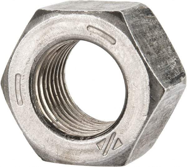 Value Collection - 9/16-18 UNF Steel Right Hand Hex Nut - 7/8" Across Flats, 0.496" High, Uncoated - A1 Tooling