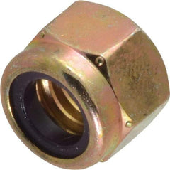 Value Collection - 3/8-16 UNC Grade 8 Hex Lock Nut with Nylon Insert - 9/16" Width Across Flats, 29/64" High, Zinc Yellow Dichromate Finish - A1 Tooling