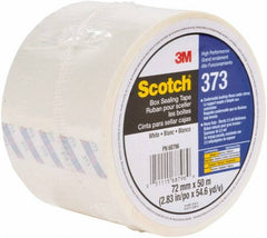 3M - 72mm x 50m White Sealing Tape - 2.5 mil Thick, 30 Lb Tensile Strength, Series 373 - A1 Tooling