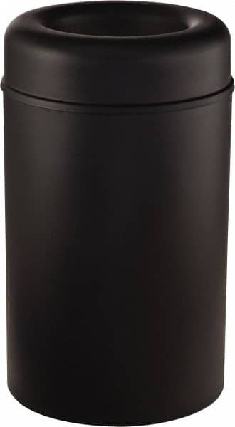 Rubbermaid - 30 Gal Black Round Decorative Waste Receptacle With Top - Steel, 876mm High - A1 Tooling