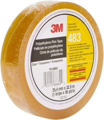 3M - 36 Yds. x 1", Clear Polyethylene Film Tape - 483 Series, 5 mil Thick, 10 Lb./Inch Tensile Strength - A1 Tooling