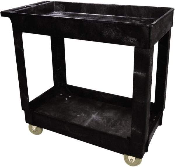 Rubbermaid - 500 Lb Capacity, 16" Wide x 34" Long x 31-1/4" High Standard Utility Cart - 2 Shelf, Plastic - A1 Tooling