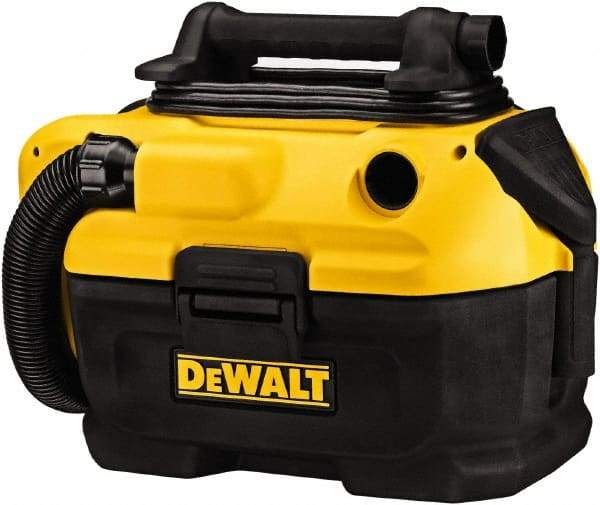 DeWALT - 2 Gal Plastic Tank, Electric & Battery Powered Wet/Dry Vacuum - 120 VAC & 18/20 Volt, 5' Hose Fitting, Cordless, HEPA Filter, Accessories Included - A1 Tooling