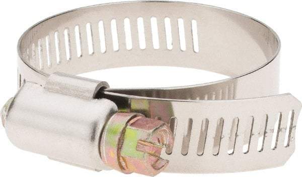 Value Collection - SAE Size 24, 1-1/16 to 2" Diam, Stainless Steel Worm Drive Clamp - 1/2" Wide - A1 Tooling