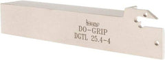 Iscar - External Thread, 1" Max Depth of Cut, 0.157" Min Groove Width, 6" OAL, Left Hand Indexable Grooving Cutoff Toolholder - 1" Shank Height x 1" Shank Width, DG.. Insert Style, DGT Toolholder Style, Series Do-Grip - A1 Tooling