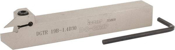 Iscar - External Thread, 0.591" Max Depth of Cut, 0.055" Min Groove Width, 5-1/2" OAL, Right Hand Indexable Grooving Cutoff Toolholder - 3/4" Shank Height x 3/4" Shank Width, DG.. Insert Style, DGT Toolholder Style, Series Do-Grip - A1 Tooling