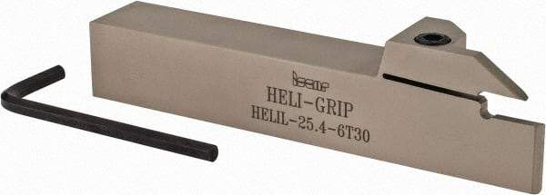 Iscar - HELI, External, Left Hand, 0.236 to 1/4" Groove Width, Indexable Grooving Tool Holder - DG.. 6303, GRIP 6.. Insert Compatibility, 1" Shank Height, 1" Shank Width, 6" OAL - A1 Tooling