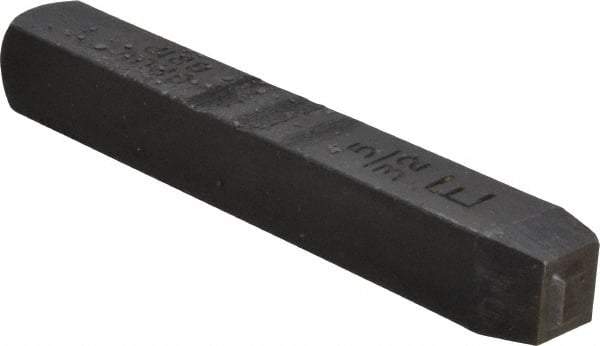 Made in USA - 5/32" Character Size, E Character, Heavy Duty Individual Steel Stamp - Steel, Individual - A1 Tooling