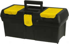 Stanley - 4 Compartment 1 Tray Tool Box - 15-3/4" Wide x 7-1/2" Deep x 7-1/8" High, Polypropylene, Black/Yellow - A1 Tooling