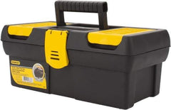 Stanley - 4 Compartment 1 Tray Tool Box - 12-1/2" Wide x 7-1/4" Deep x 5-1/4" High, Polypropylene, Black/Yellow - A1 Tooling