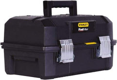 Stanley - 3 Compartment 2 Drawer Tool Box - 17-29/32" Wide x 12-7/64" Deep x 9-13/64" High, Structural Foam, Black - A1 Tooling