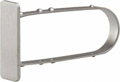 ECONOCO - 3/4" Wide, Open Shelving Accessory/Component - Steel, Satin Chrome Finish, 2" Long, Use with 1/2" x 1-1/2" Rectangular Tubing - A1 Tooling